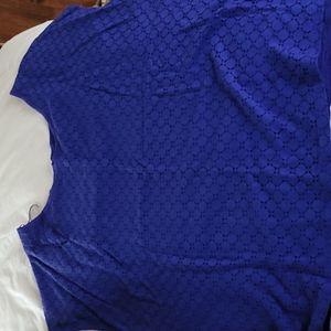 Cobalt Blue Cap Sleeve Top